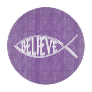 Glaube den Fischlavender Schneidebrett