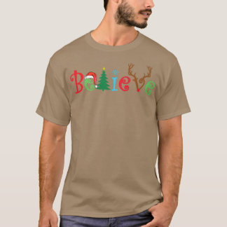 Glaube den Frauen Weihnachtsbaum Niedlichen Brief  T-Shirt