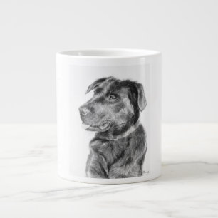 Glaube der schwarze Labrador Jumbo-Tasse