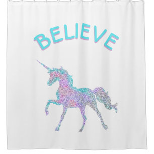 Glaube die Fantasie der Unicorn Duschvorhang