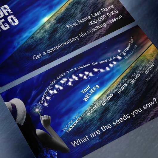 Glaube - Die Samen, die Sie säen und Ihre Ziele Visitenkarte