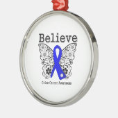 Glaube - Doppelkrebs-Schmetterling Silbernes Ornament (Links)