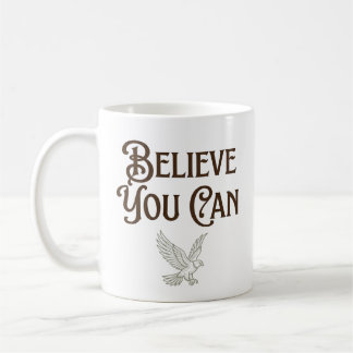 Glaube, du kannst - Motivations-T-Shirt mit Adler Kaffeetasse