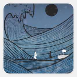 Glaube durch den Sturmschild Quadratischer Aufkleber