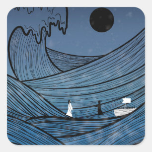 Glaube durch den Sturmschild Quadratischer Aufkleber