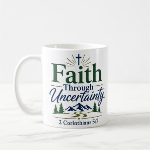 Glaube durch Unsicherheit Biblischer Hoffnungsspru Kaffeetasse