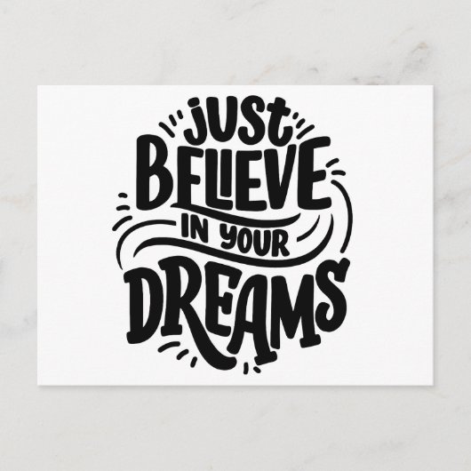 "Glaube einfach an deine Träume | Motivierend Anfü Postkarte (Vorderseite)