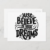 Glaube einfach an deine Träume | Motivierend Anfüh Postkarte (Vorne/Hinten)