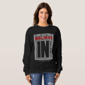 Glaube einfach an dich selbst bestickt sweatshirt (Vorne ganz)