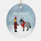 Glaube einfach Weihnachtsfeiertag Ornament (Links)