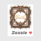 Glaube Eleganter Barock Aufkleber (Blatt)