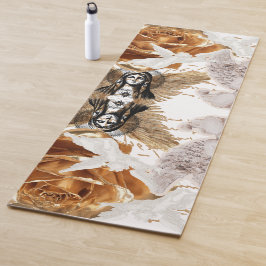 Glaube Eleganz Schönheit Weiß Gold Schwarz Mutter Yogamatte
