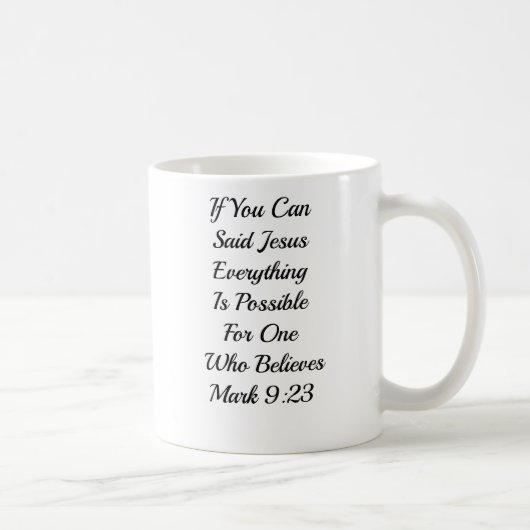 GLAUBE (ENTWERFE DEINEN EIGENEN BECHER) KAFFEETASSE (Rechts)