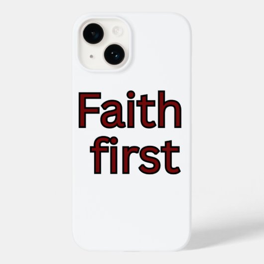 Glaube erster religiöser Spruch Case-Mate iPhone Hülle (Rückseite)