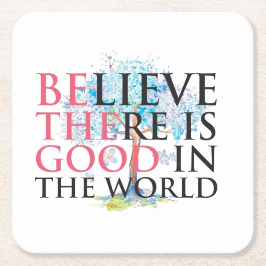 Glaube, es ist gut rechteckiger pappuntersetzer (Vorderseite)