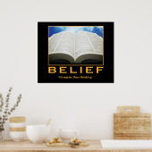 Glaube. Es ist leichter als nachzudenken. Poster (Küche)