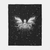 Glaube Fairy Starlight Fantasy Black Fleecedecke (Vorderseite)