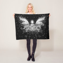 Glaube Fairy Starlight Fantasy Black Fleecedecke