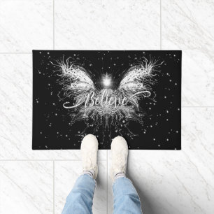 Glaube Fairy Starlight Fantasy Black Fußmatte