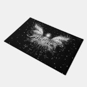 Glaube Fairy Starlight Fantasy Black Fußmatte (Schrägansicht)