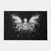 Glaube Fairy Starlight Fantasy Black Fußmatte (Vorderseite)