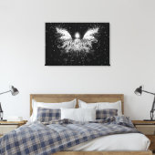 Glaube Fairy Starlight Fantasy Black Leinwanddruck (Insitu (Schlafzimmer))