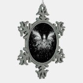 Glaube Fairy Starlight Fantasy Black Schneeflocken Zinn-Ornament (Links)