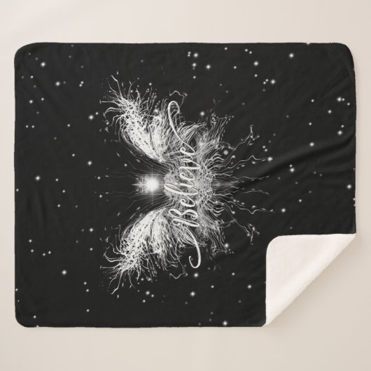 Glaube Fairy Starlight Fantasy Black Sherpadecke (Vorderseite (Horizontal))