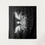 Glaube Fairy Starlight Fantasy Black Wandteppich (Vorderseite)