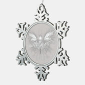 Glaube Fairy Starlight Fantasy Schneeflocken Zinn-Ornament (Rechts)