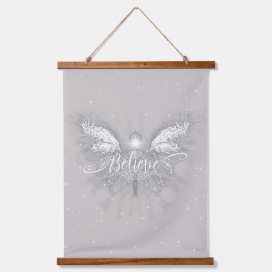 Glaube Fairy Starlight Fantasy Wandteppich Mit Holzrahmen (Vorderseite)