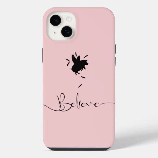 Glaube - Fallende Schweinefedern iPhone Hülle (Rückseite)