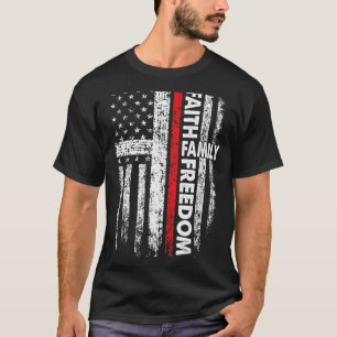 Glaube Familie Dom Patriotisch Christlich Vintage T-Shirt