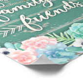 Glaube, Familie, Freunde | Sukkulturen Poster (Ecke)