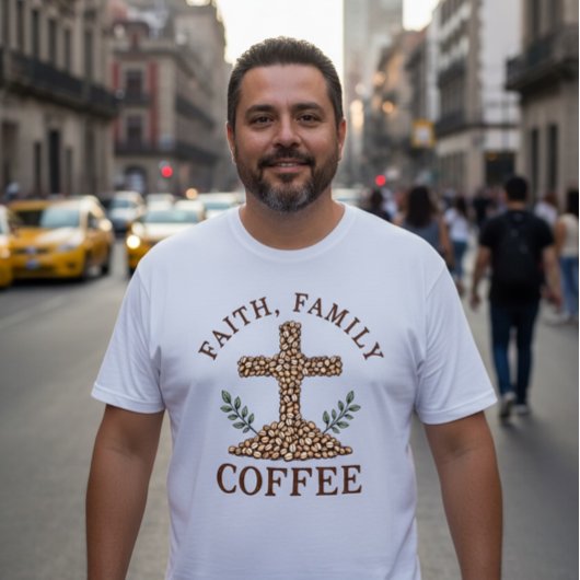Glaube, Familie, Kaffee T-Shirt