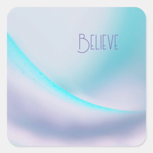 "Glaube" Farbenaufkleber Quadratischer Aufkleber (Vorderseite)
