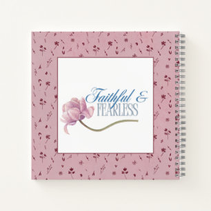 Glaube & Fearless Typografie Design Wurfkissen Notizblock