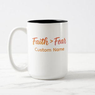 Glaube > Feenfarben Sonnenaufgang Motivationa Cust Zweifarbige Tasse