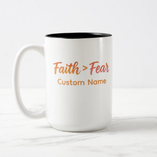 Glaube > Feenfarben Sonnenaufgang Motivationa Cust Zweifarbige Tasse