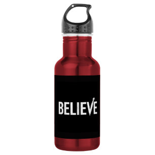 GLAUBE Fette Typografie Motivationsdesign Edelstahlflasche