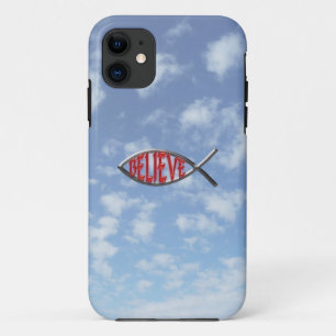 Glaube Fisch - rot iPhone 11 Hülle