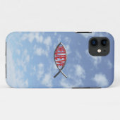 Glaube Fisch - rot Case-Mate iPhone Hülle (Rückseite (Horizontal))