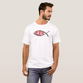 Glaube Fisch - rot T-Shirt (Vorne ganz)