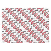 Glaube Fisch - Rot Tischdecke (Vorderseite (Horizontal))