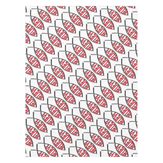 Glaube Fisch - Rot Tischdecke (Vorderseite)