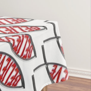 Glaube Fisch - Rot Tischdecke