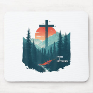 Glaube & Fitness Christlich - Workout Motivation Mousepad