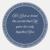 Glaube - Flush Siegel klein Runder Aufkleber (Vorderseite)