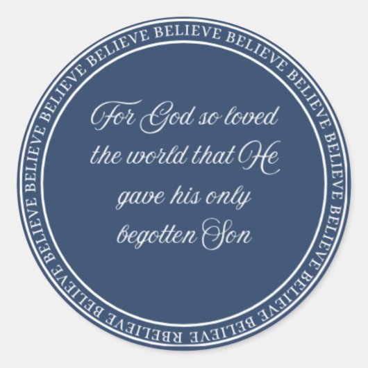 Glaube - Flush Siegel klein Runder Aufkleber (Vorderseite)