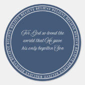 Glaube - flush Siegel Runder Aufkleber (Vorderseite)